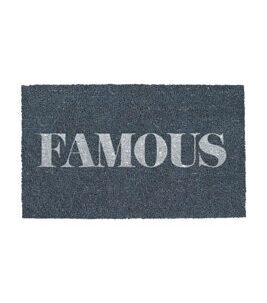 Famous Fussmatte Kokos mit Glittereffekt